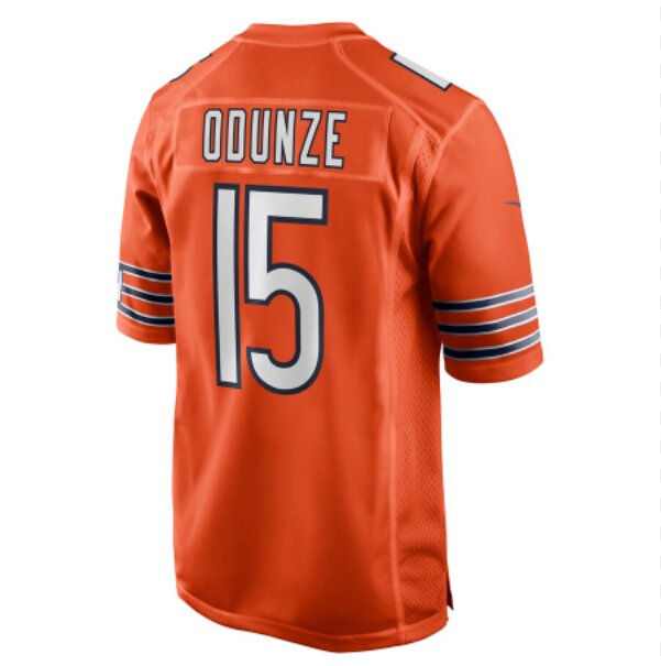 Men Chicago bears #15  Rome Odunze orange 2024 Nike NFL jersey